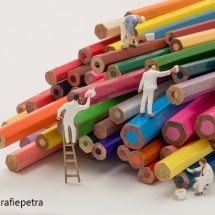 Schilders kleuren de potloden © fotografiepetra