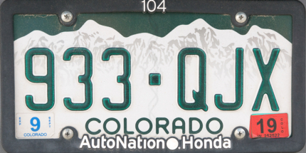 Nummerbord Colorado © FotografiePetra
